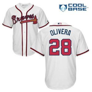 Alanta Brave hector olivera jersey Majestic Cool Base Jersey Size XL